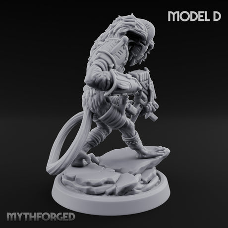 Long Rifle Prowling Simian Sniper D Miniature for Dungeons and Dragons, Pathfinder or other TTRPGs