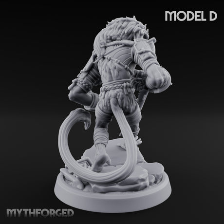 Long Rifle Prowling Simian Sniper D Miniature for Dungeons and Dragons, Pathfinder or other TTRPGs