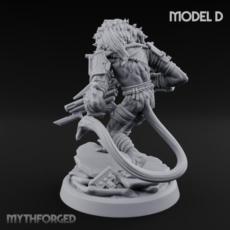 Long Rifle Prowling Simian Sniper D Miniature for Dungeons and Dragons, Pathfinder or other TTRPGs