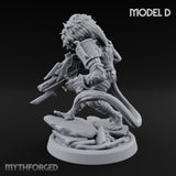 Long Rifle Prowling Simian Sniper D Miniature for Dungeons and Dragons, Pathfinder or other TTRPGs
