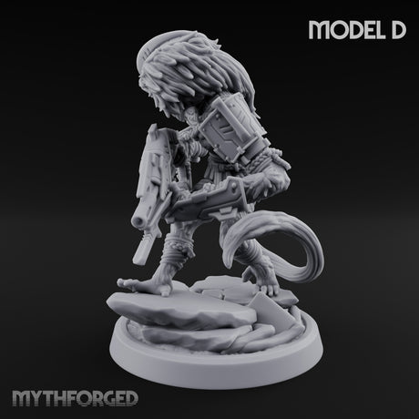 Long Rifle Prowling Simian Sniper D Miniature for Dungeons and Dragons, Pathfinder or other TTRPGs