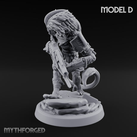 Long Rifle Prowling Simian Sniper D Miniature for Dungeons and Dragons, Pathfinder or other TTRPGs