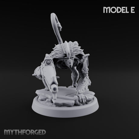 Long Rifle Prowling Simian Sniper E Miniature for Dungeons and Dragons, Pathfinder or other TTRPGs