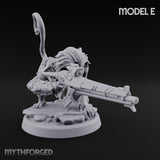 Long Rifle Prowling Simian Sniper E Miniature for Dungeons and Dragons, Pathfinder or other TTRPGs
