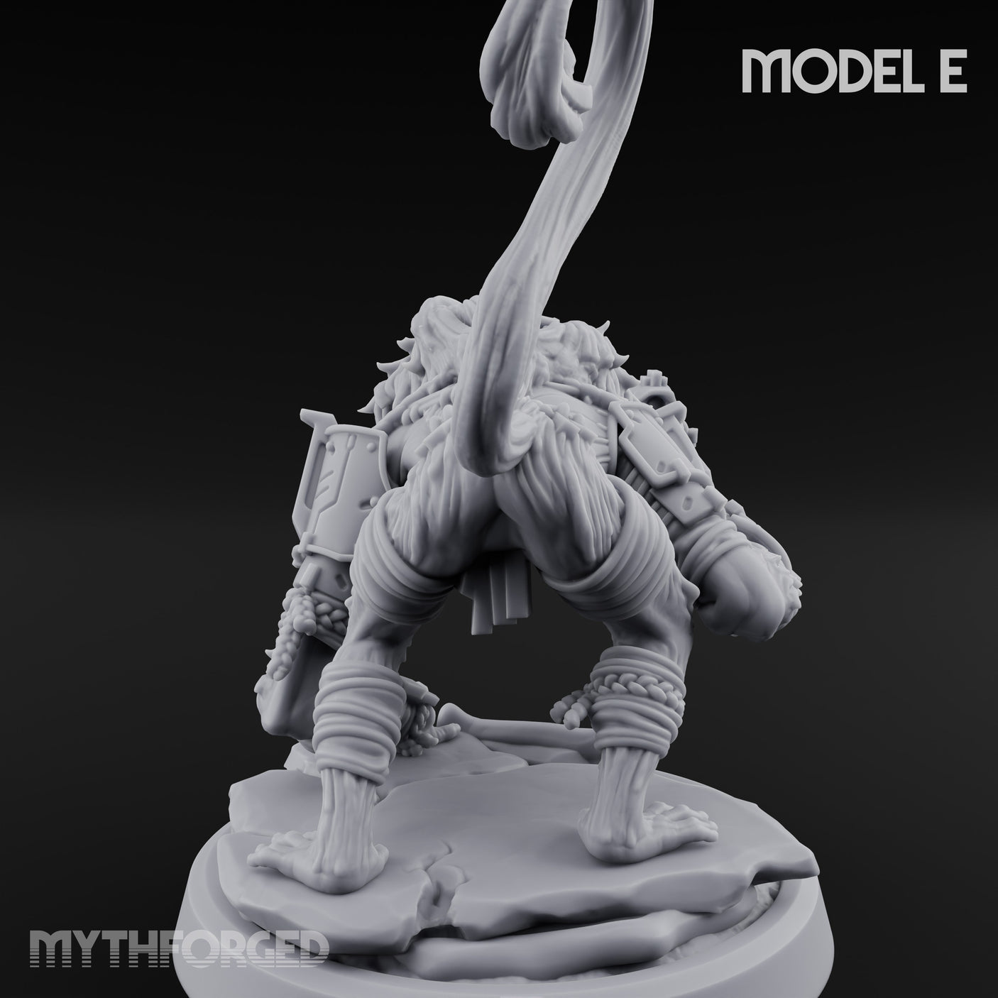Long Rifle Prowling Simian Sniper E Miniature for Dungeons and Dragons, Pathfinder or other TTRPGs