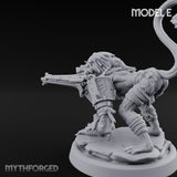 Long Rifle Prowling Simian Sniper E Miniature for Dungeons and Dragons, Pathfinder or other TTRPGs