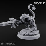 Long Rifle Prowling Simian Sniper E Miniature for Dungeons and Dragons, Pathfinder or other TTRPGs