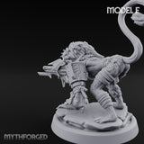 Long Rifle Prowling Simian Sniper F Miniature for Dungeons and Dragons, Pathfinder or other TTRPGs