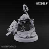 Long Rifle Prowling Simian Sniper F Miniature for Dungeons and Dragons, Pathfinder or other TTRPGs
