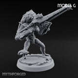 Long Rifle Prowling Simian Sniper G Miniature for Dungeons and Dragons, Pathfinder or other TTRPGs