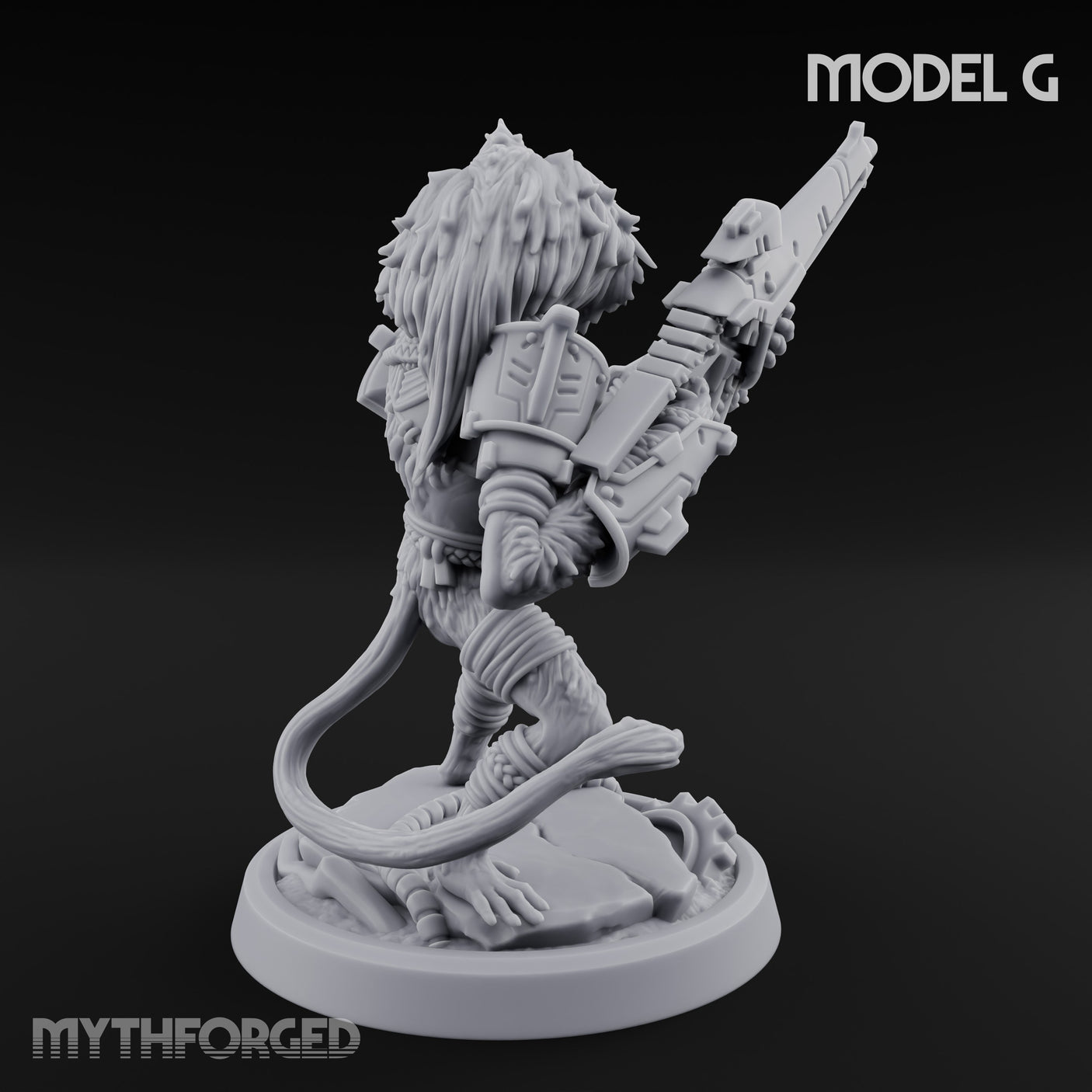 Long Rifle Prowling Simian Sniper G Miniature for Dungeons and Dragons, Pathfinder or other TTRPGs