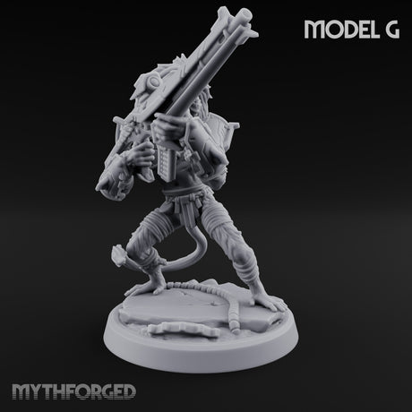 Long Rifle Prowling Simian Sniper G Miniature for Dungeons and Dragons, Pathfinder or other TTRPGs