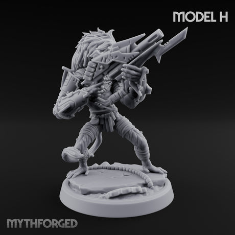 Long Rifle Prowling Simian Sniper H Miniature for Dungeons and Dragons, Pathfinder or other TTRPGs