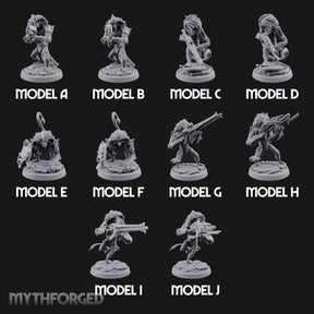Long Rifle Prowling Simian Snipers Miniature for Dungeons and Dragons, Pathfinder or other TTRPGs