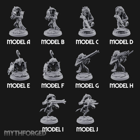 Long Rifle Prowling Simian Snipers Miniature for Dungeons and Dragons, Pathfinder or other TTRPGs