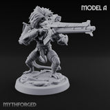 Long Rifle Prowling Simian Snipers Miniature for Dungeons and Dragons, Pathfinder or other TTRPGs