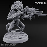 Long Rifle Prowling Simian Snipers Miniature for Dungeons and Dragons, Pathfinder or other TTRPGs