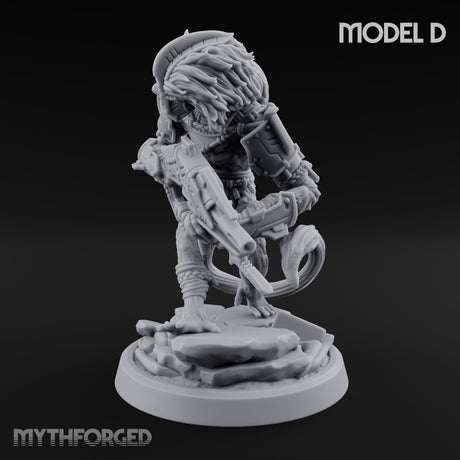 Long Rifle Prowling Simian Snipers Miniature for Dungeons and Dragons, Pathfinder or other TTRPGs