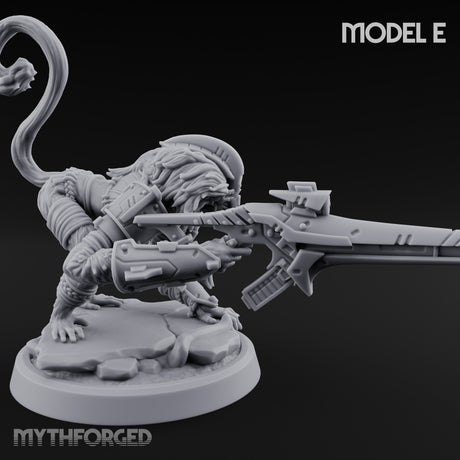 Long Rifle Prowling Simian Snipers Miniature for Dungeons and Dragons, Pathfinder or other TTRPGs