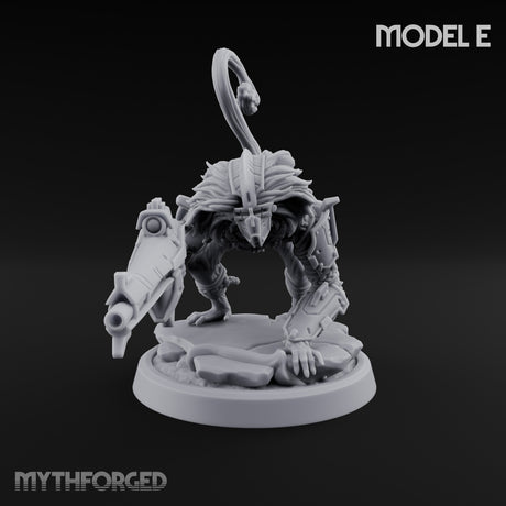 Long Rifle Prowling Simian Snipers Miniature for Dungeons and Dragons, Pathfinder or other TTRPGs