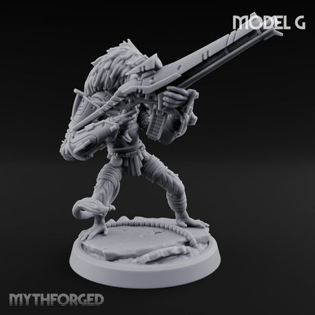 Long Rifle Prowling Simian Snipers Miniature for Dungeons and Dragons, Pathfinder or other TTRPGs