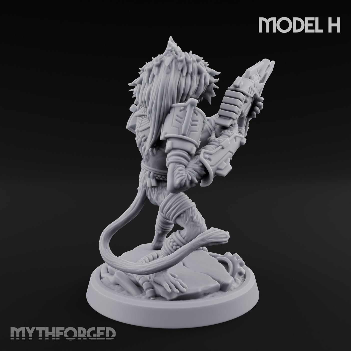 Long Rifle Prowling Simian Snipers Miniature for Dungeons and Dragons, Pathfinder or other TTRPGs