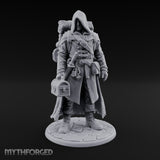 Loot Hauling Human Rogue Miniature for Dungeons and Dragons, Pathfinder or other TTRPGs
