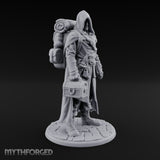Loot Hauling Human Rogue Miniature for Dungeons and Dragons, Pathfinder or other TTRPGs