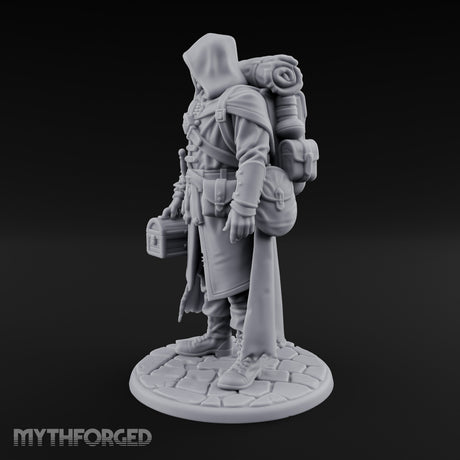 Loot Hauling Human Rogue Miniature for Dungeons and Dragons, Pathfinder or other TTRPGs