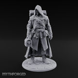 Loot Hauling Human Rogue Miniature for Dungeons and Dragons, Pathfinder or other TTRPGs