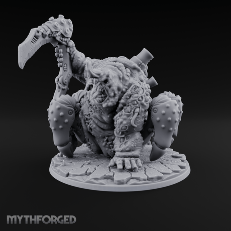 Dripping Plague Ogre Miniature for Dungeons and Dragons, Pathfinder or other TTRPGs