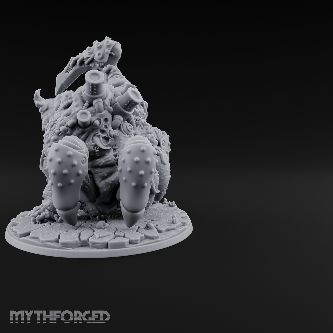 Dripping Plague Ogre Miniature for Dungeons and Dragons, Pathfinder or other TTRPGs