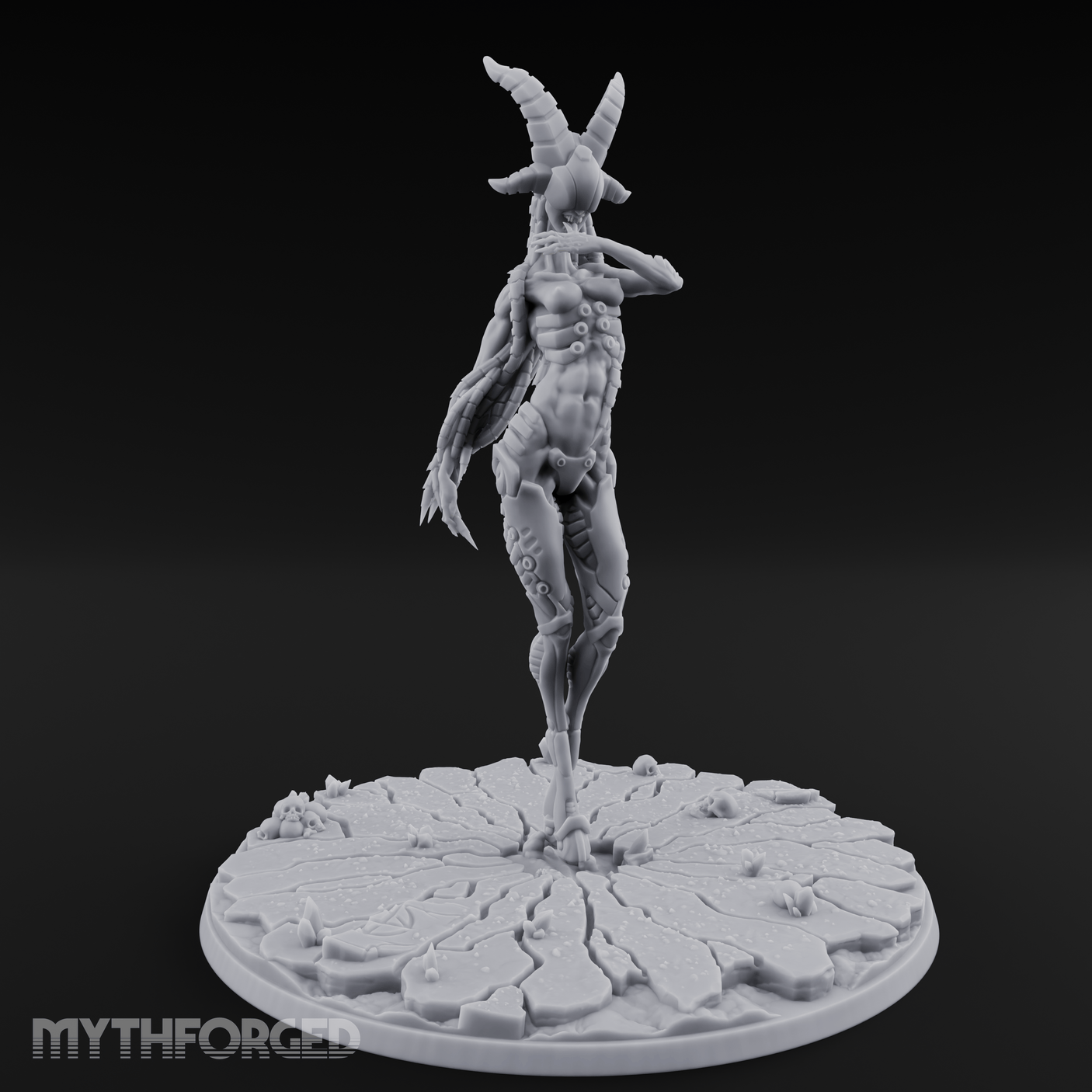 Ascending In Glory Demon Lord Miniature for Dungeons and Dragons, Pathfinder or other TTRPGs