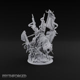 Where His Standard Goes, Wolves Follow Human Wolf Lord on Dire Wolf