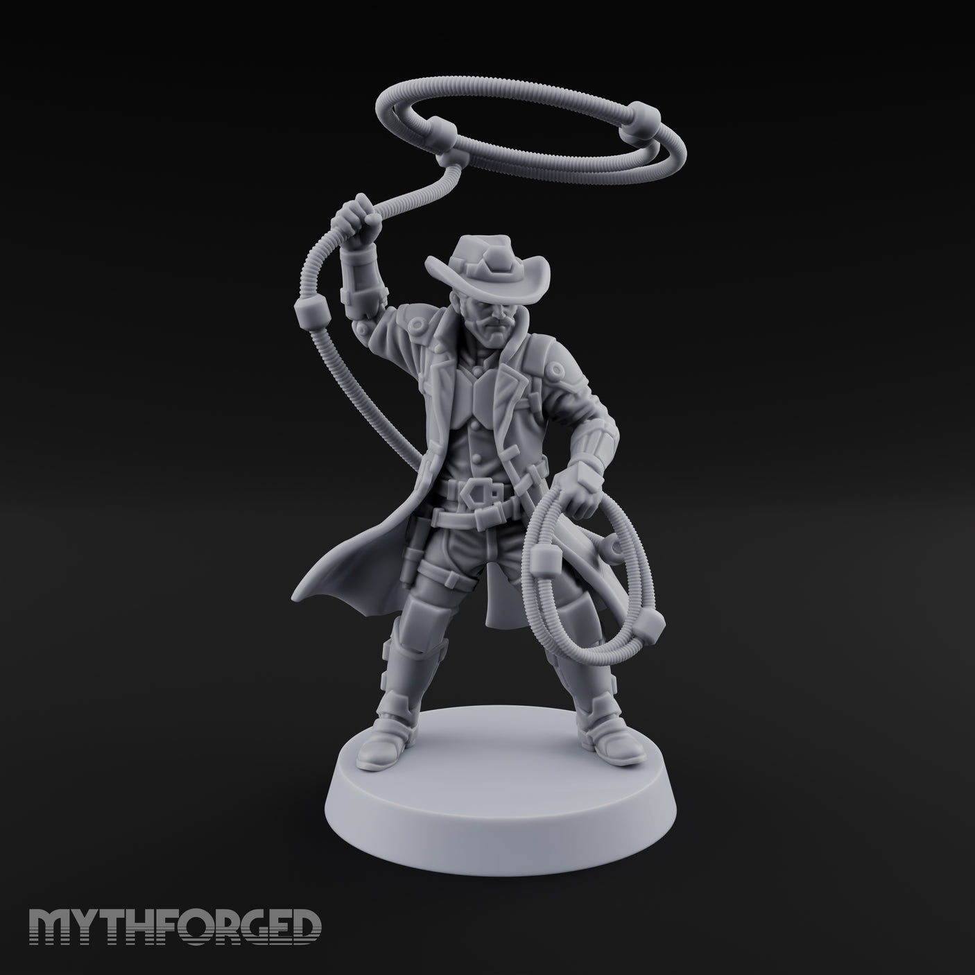 Lasso Twirling Space Cowboy Miniature for Dungeons and Dragons, Pathfinder or other TTRPGs