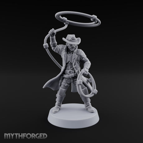 Lasso Twirling Space Cowboy Miniature for Dungeons and Dragons, Pathfinder or other TTRPGs