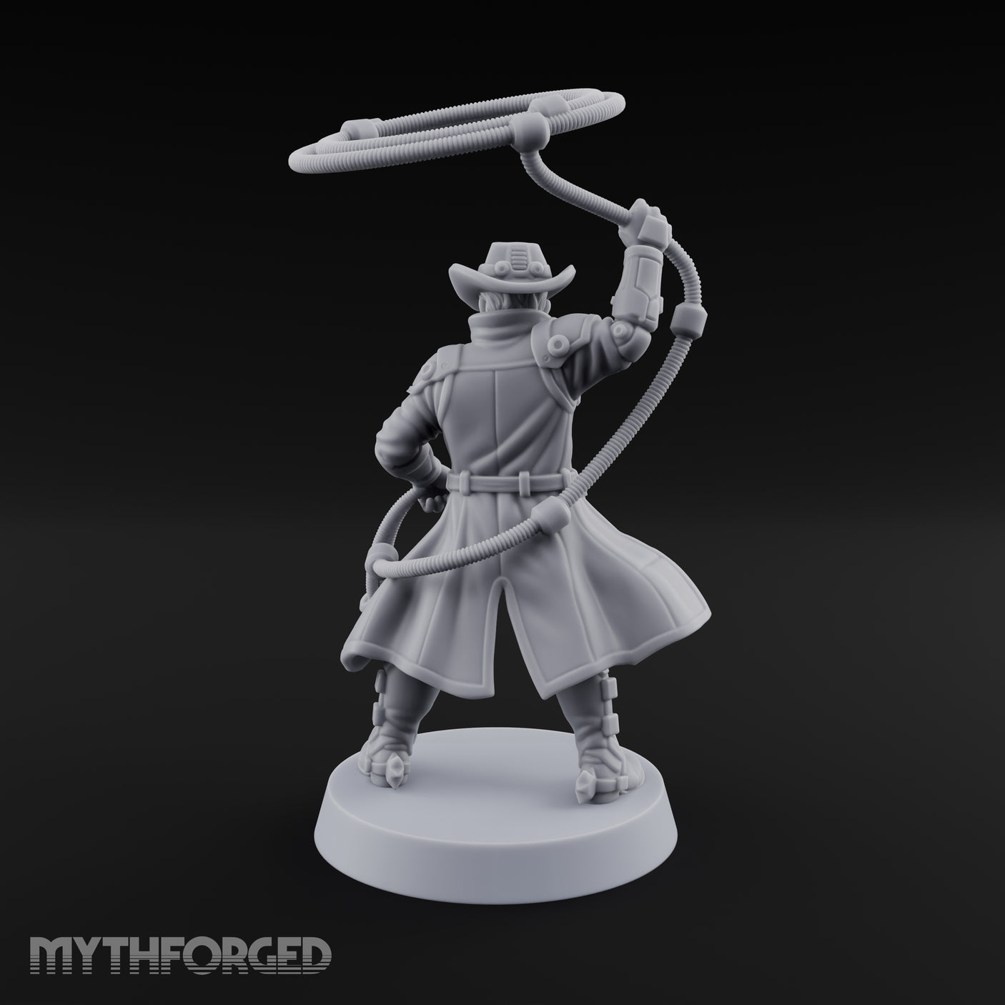 Lasso Twirling Space Cowboy Miniature for Dungeons and Dragons, Pathfinder or other TTRPGs