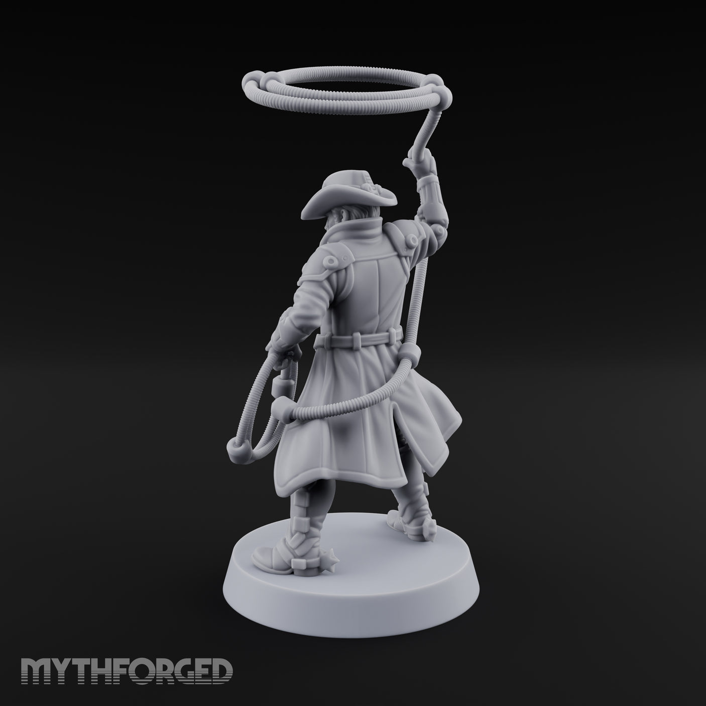 Lasso Twirling Space Cowboy Miniature for Dungeons and Dragons, Pathfinder or other TTRPGs