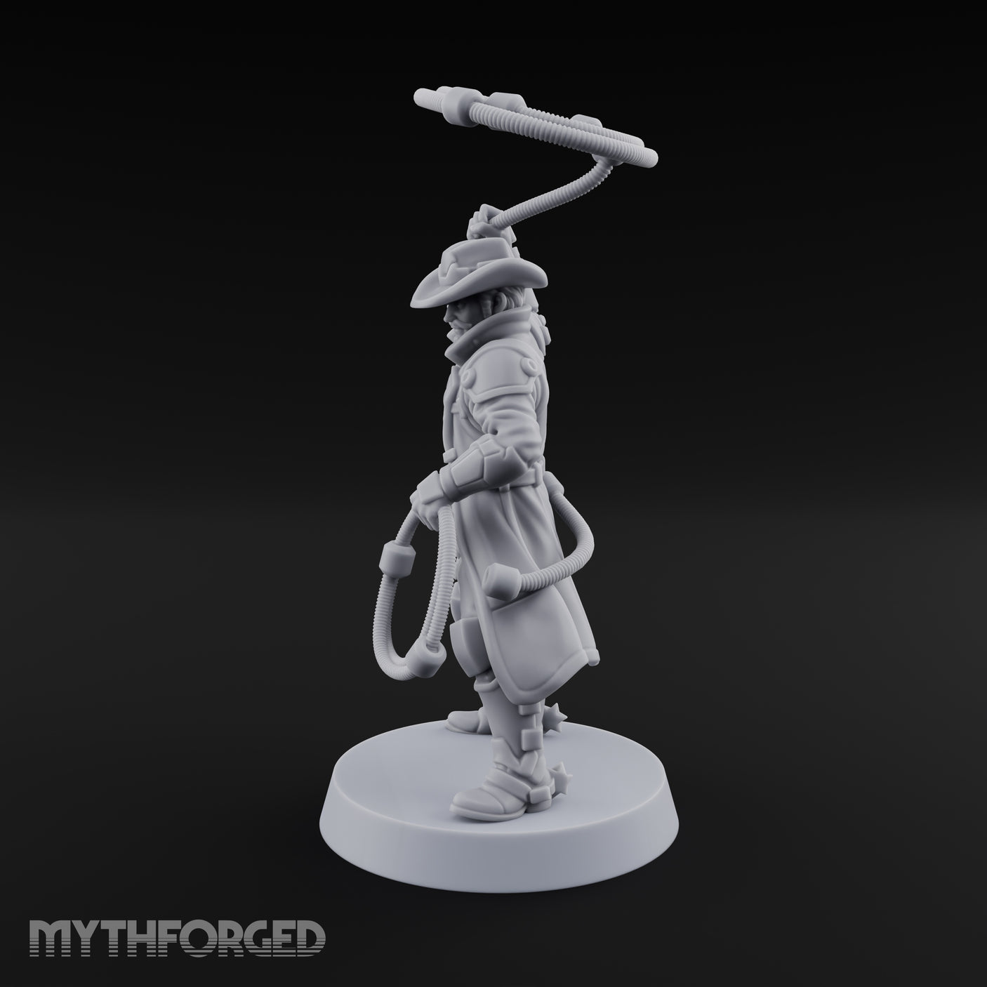 Lasso Twirling Space Cowboy Miniature for Dungeons and Dragons, Pathfinder or other TTRPGs