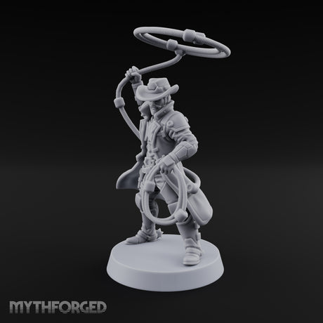 Lasso Twirling Space Cowboy Miniature for Dungeons and Dragons, Pathfinder or other TTRPGs