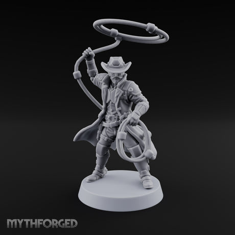 Lasso Twirling Space Cowboy Miniature for Dungeons and Dragons, Pathfinder or other TTRPGs