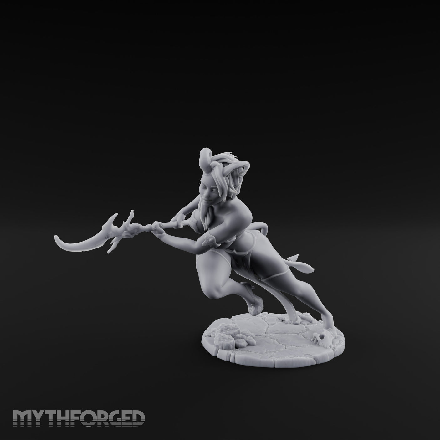 Lunging Blade Sweep Tiefling Assassin Miniature for Dungeons and Dragons, Pathfinder or other TTRPGs