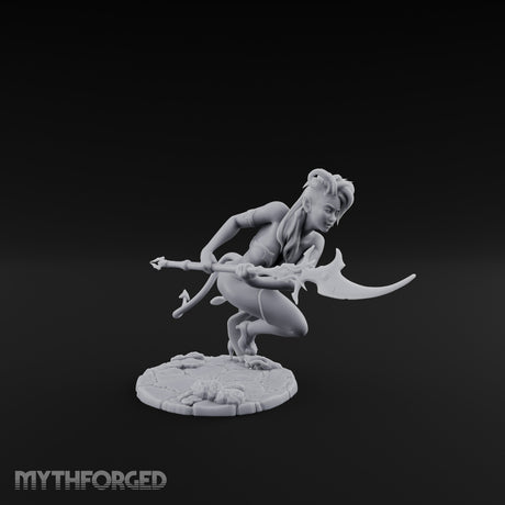 Lunging Blade Sweep Tiefling Assassin Miniature for Dungeons and Dragons, Pathfinder or other TTRPGs