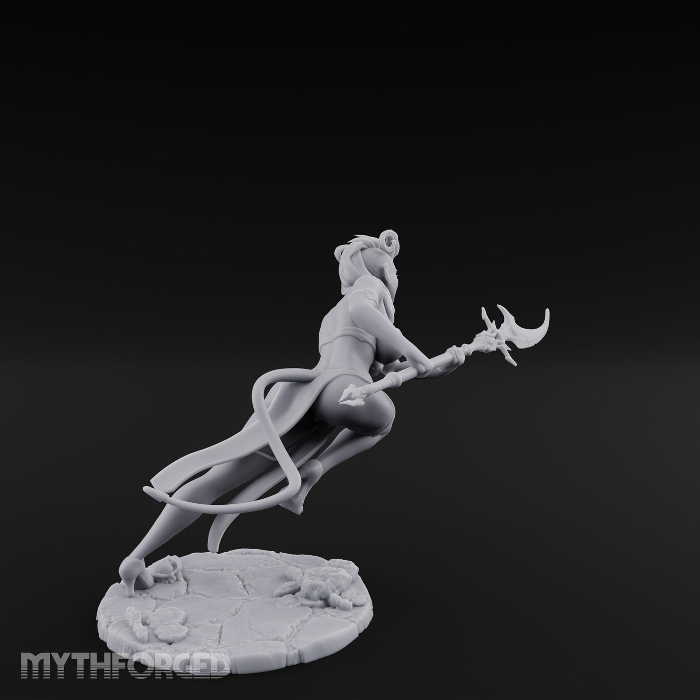 Lunging Blade Sweep Tiefling Assassin Miniature for Dungeons and Dragons, Pathfinder or other TTRPGs