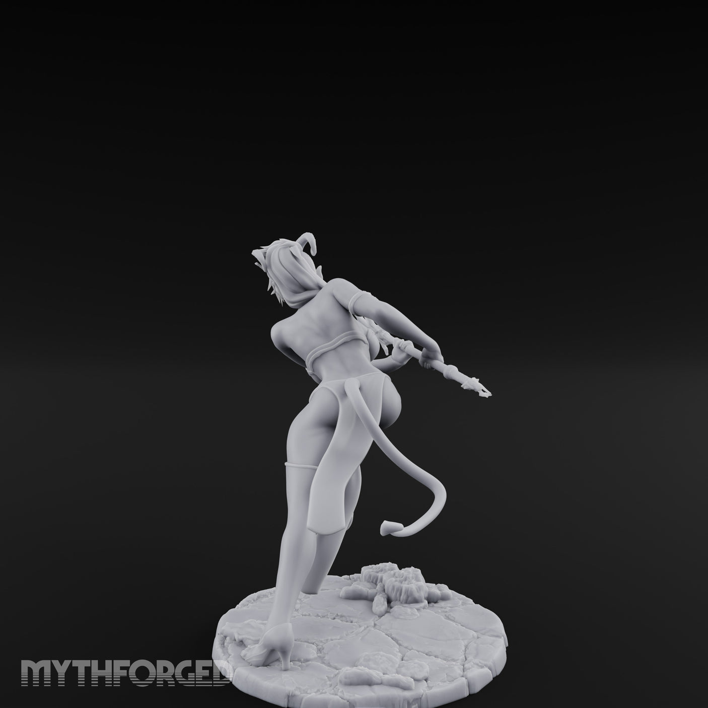 Lunging Blade Sweep Tiefling Assassin Miniature for Dungeons and Dragons, Pathfinder or other TTRPGs