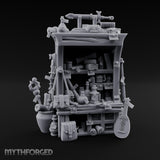 Lute-Hung Potion-Crammed Adventurer's Curio Shelf Miniature for Dungeons and Dragons, Pathfinder or other TTRPGs