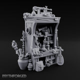 Lute-Hung Potion-Crammed Adventurer's Curio Shelf Miniature for Dungeons and Dragons, Pathfinder or other TTRPGs