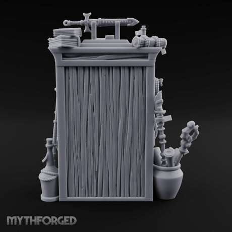 Lute-Hung Potion-Crammed Adventurer's Curio Shelf Miniature for Dungeons and Dragons, Pathfinder or other TTRPGs