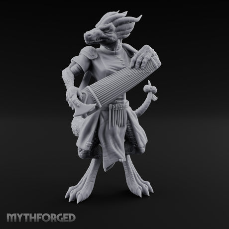 Lute Strumming Dragonborn Bard