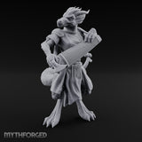 Lute Strumming Dragonborn Bard Miniature for Dungeons and Dragons, Pathfinder or other TTRPGs